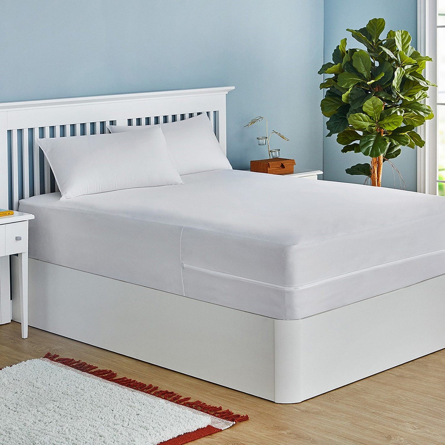 Hypoallergenic Anti-Bed Bug Zipped Mattress Protector/Encasement