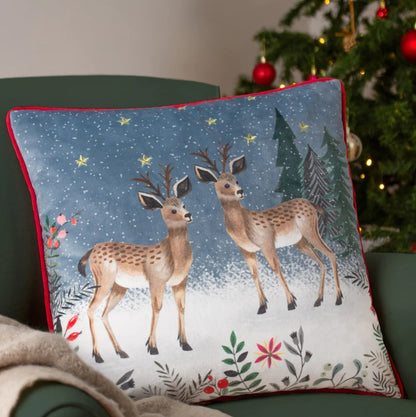 Decorative Indoor Christmas Cushion "Ditsy Rena"