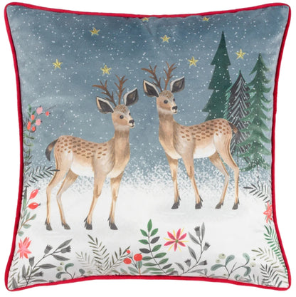 Decorative Indoor Christmas Cushion "Ditsy Rena"