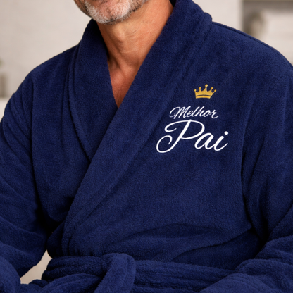 Robe de Banho Personalizado 100% Algodão para Dia do Pai - Exclusivo para Pré-Encomendas!