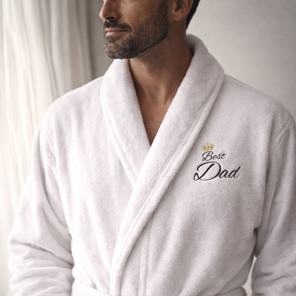 Robe de Banho Personalizado 100% Algodão para Dia do Pai - Exclusivo para Pré-Encomendas!