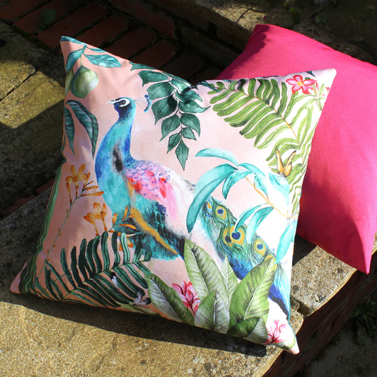 Decorative Outdoor Cushion "Peacock"