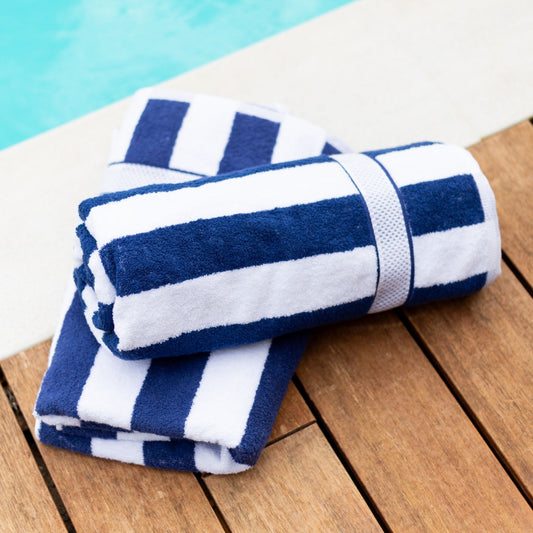 Toalha de Piscina/Praia 100% Algodão Riscas